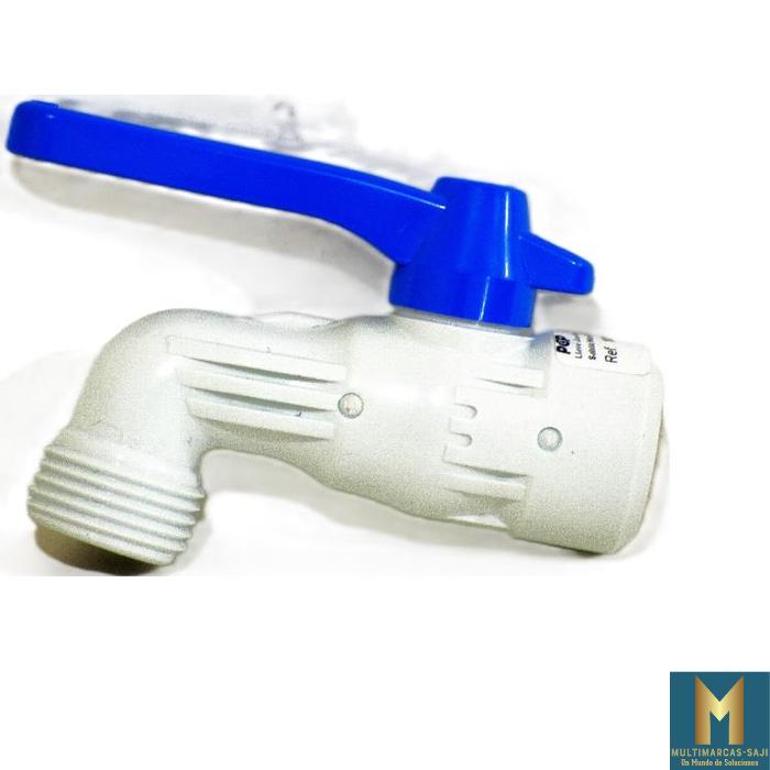 Llave jardin reforzada PVC esfera 1/2" c/rosca hembra metalica azul  PCP