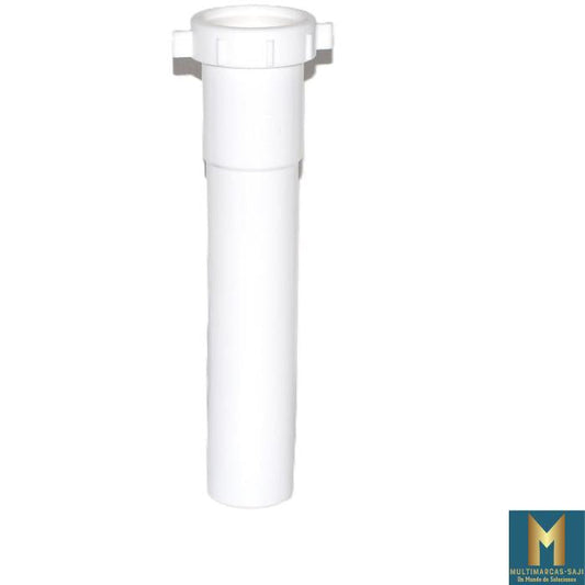 Tubo extension 1 1/2 x 8 c/tuerca PVC EZ FLO